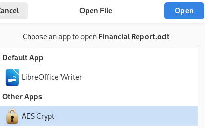 Gnome GUI for AES Crypt